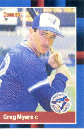 1988 Donruss Baseball Cards    624     Greg Myers RC